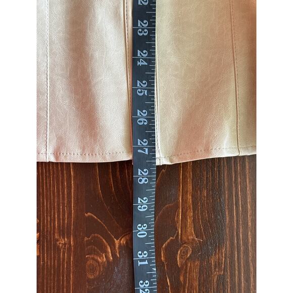 FORMING Faux Leather Button Shirt S Shacket Classic Luxury Retro Streetwear - Picture 13 of 16